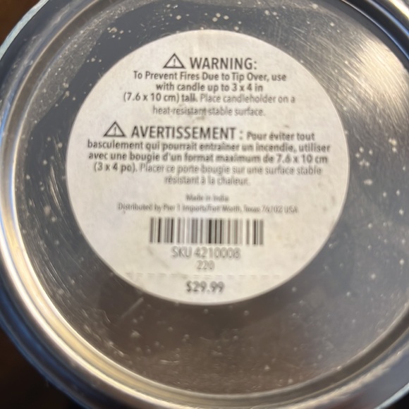 Light blue and White candle holders - Picture 6 of 6